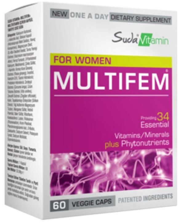 Suda Vitamin Multifem Multivitamin 60 Kapsül