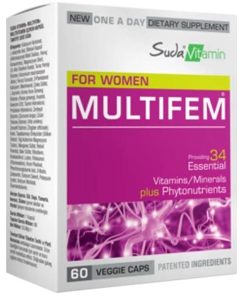 Suda Vitamin Multifem Multivitamin 60 Kapsül