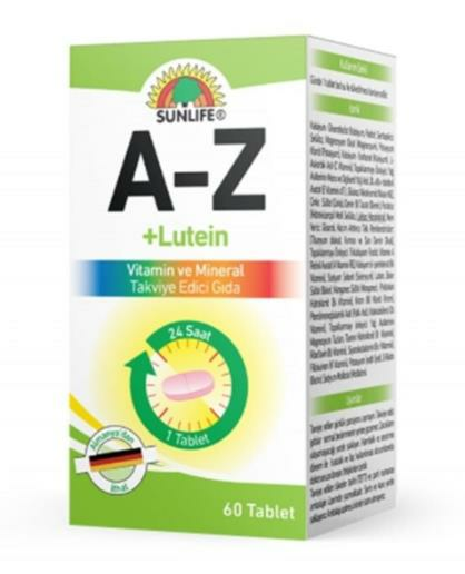 Sunlife A-Z + Lutein 60 Tablet | Vitamin ve Mineral Takviyesi