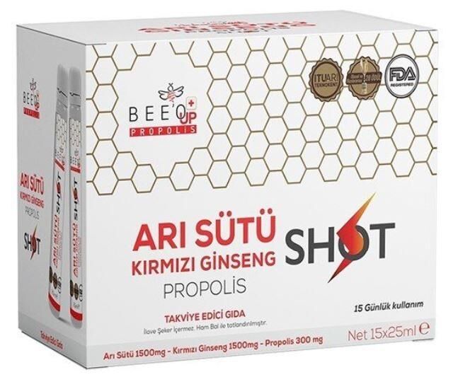 Beeo'Up Arı Sütü Kırmızı Ginseng 25ml | 15 Shot