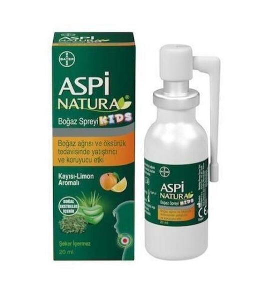 Aspinatura Kids Boğaz Spreyi 20ml | Kayısı ve Limon Aromalı