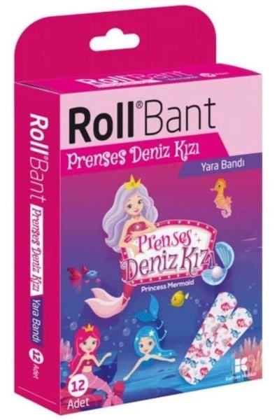 Roll Bant Prenses Deniz Kızı Yara Bandı 12 Adet