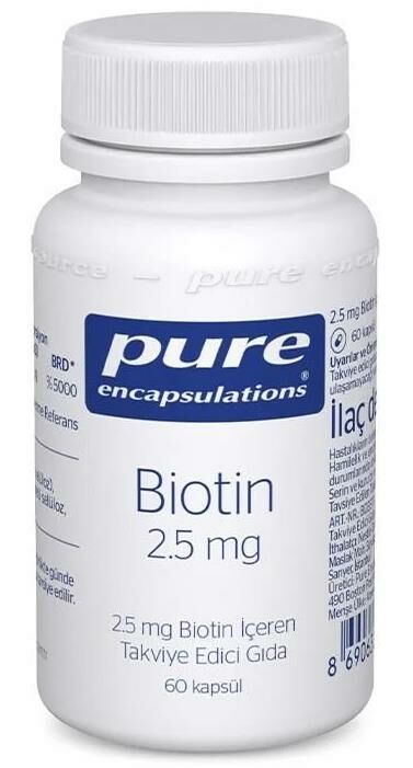 Pure Encapsulations Biotin 2.5 mg 60 Kapsül