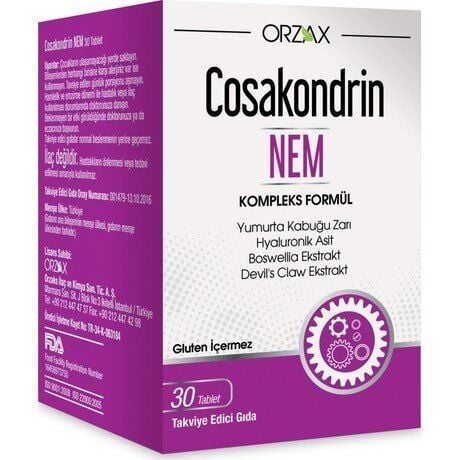 Orzax Cosakondrin Nem 30 Tablet