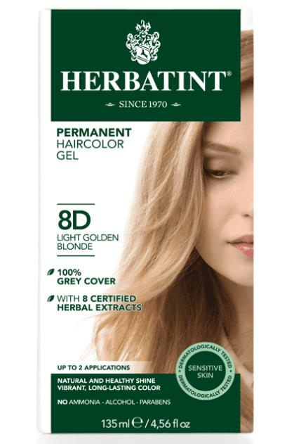 Herbatint 8D Light Golden Blonde Hair Color | Açık Altın Sarısı Saç Boyası