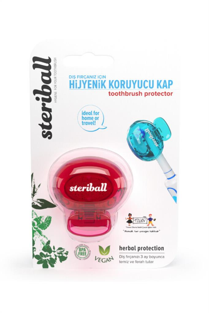Steriball Diş Fırçası Koruma Kabı - Toothbrush Protector | Kırmızı