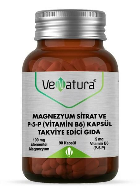 Venatura Magnezyum Sitrat P-5-P (Vitamin B6) 90 Kapsül
