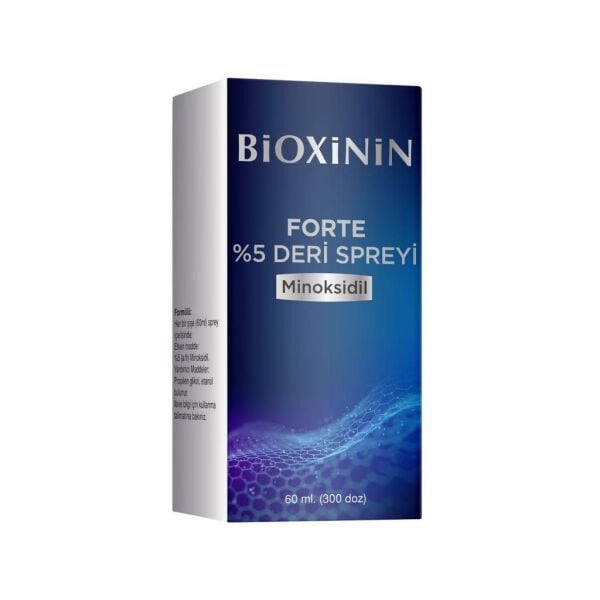 Bioxinin Forte Minoksidil Sprey 60ml | Dökülme Karşıtı %5  Deri Spreyi