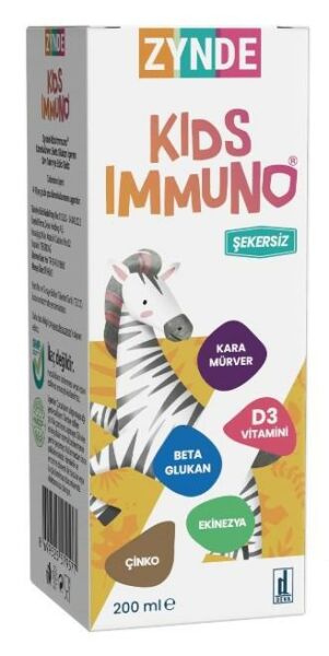 Zynde Kids Immuno Şurup 200ml | Kara Mürver- Beta Glukan