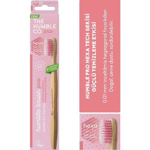 Humble Brush Pro Hexa Tech Diş Fırçası | Pembe