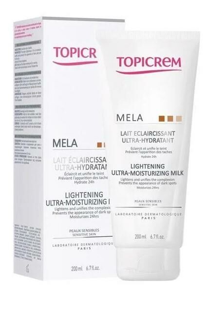 Topicrem MELA Lightening Ultra Moisturizing Milk 200ml | Aydınlatıcı ve Nemlendirici Bakım Sütü