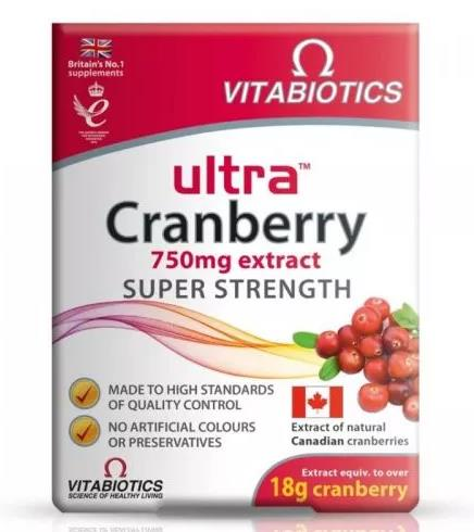 Vitabiotics Ultra Cranberry 750 mg Extract 30 Tablet