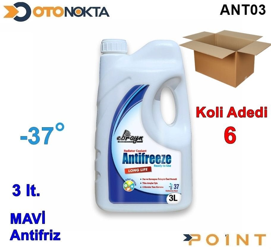 ANTIFIRIZ 3 LT -37 DERECE MAVI POINT