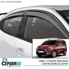 2008+ CITROEN BERLINGO CAM RUZGARLIGI  SIYAH