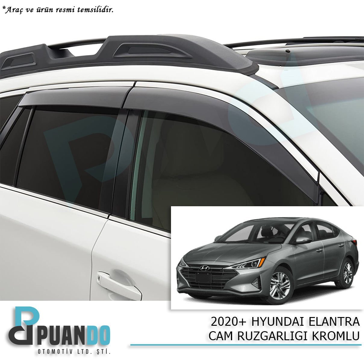 2019-2021  HYUNDAI ELANTRA CAM RUZGARLIGI KROMLU