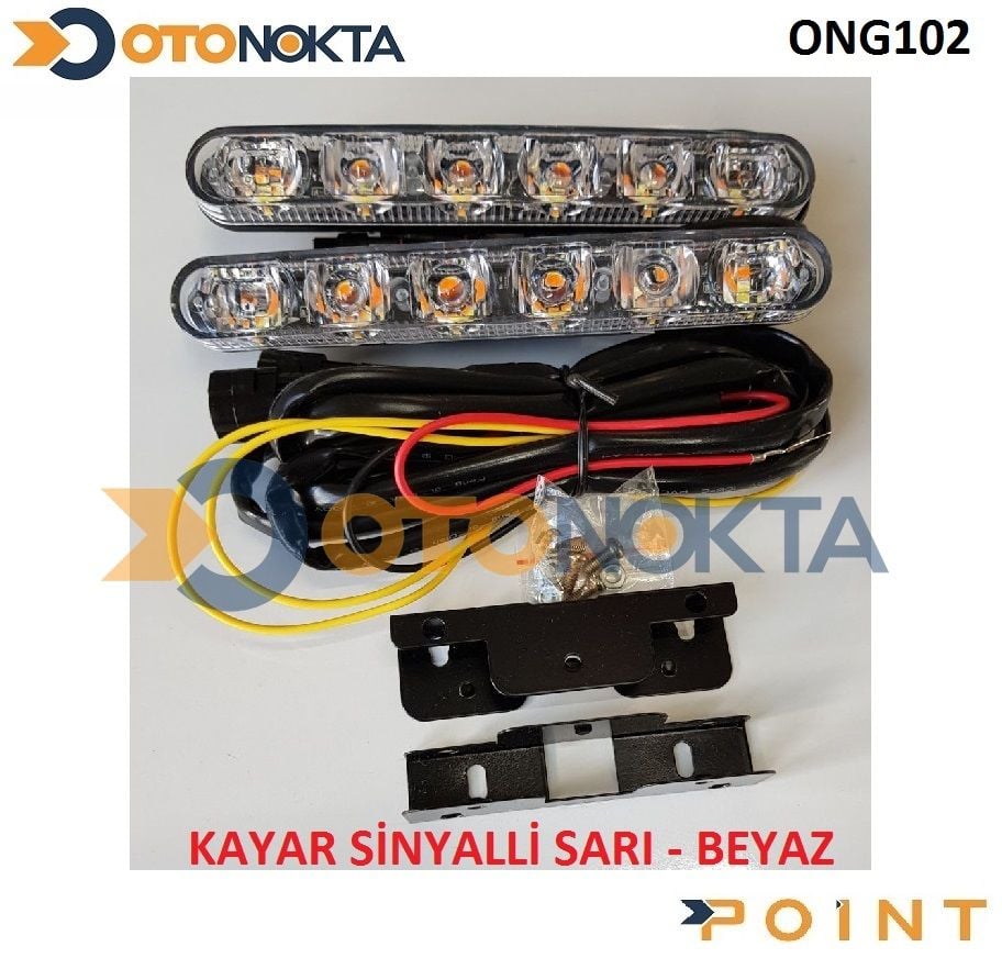 GUNDUZ LEDI 6LED KAYARLI TURUNCU-BEYAZ POINT