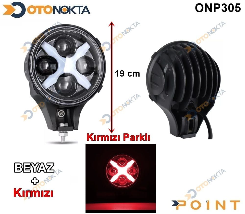 SIS CALISMA LED DELICI X MODEL BEYAZ KIRMIZI POINT