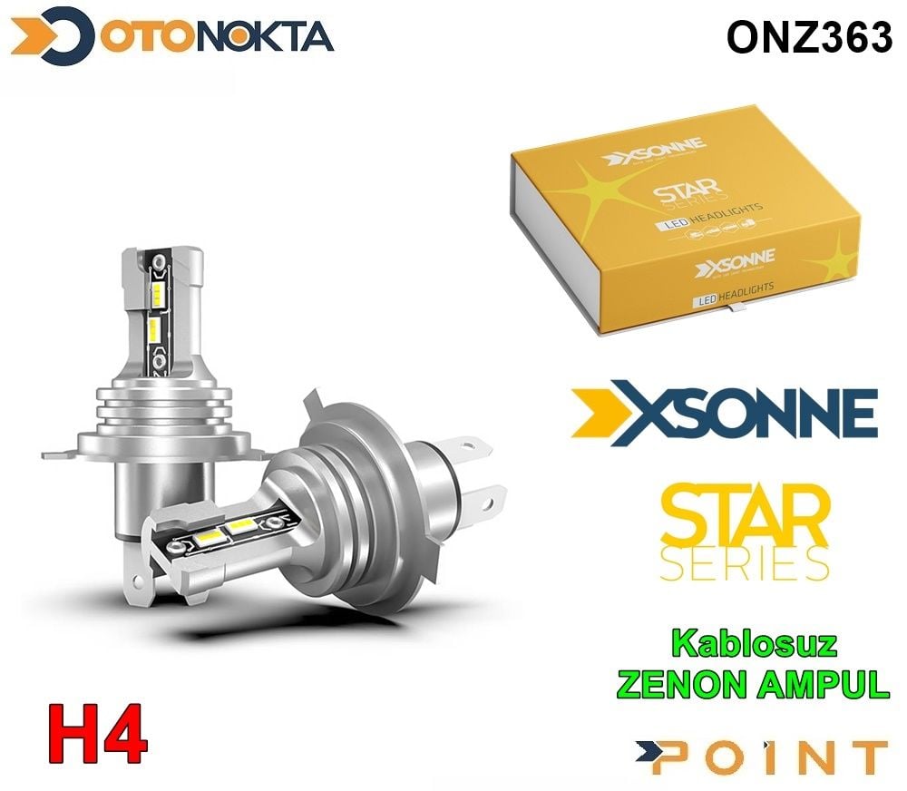 ZENON LED H4 12V STAR SERI KABLOSUZ  XSONNE POINT