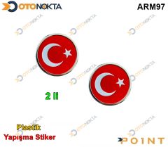 ARMA STICKER AY YILDIZ YUVARLAK 2 LI