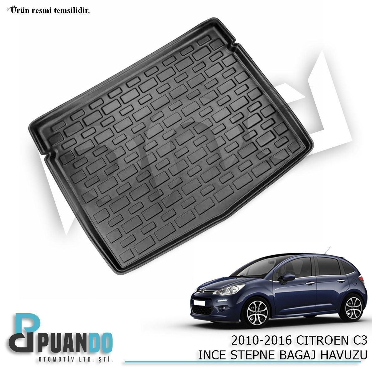 2010-2016 CITROEN C3 INCE STEPNE BAGAJ HAVUZU