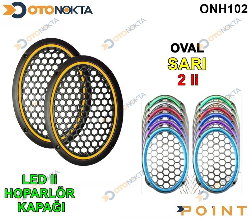 OVAL HOPARLOR KAPAGI ISIKLI SARI