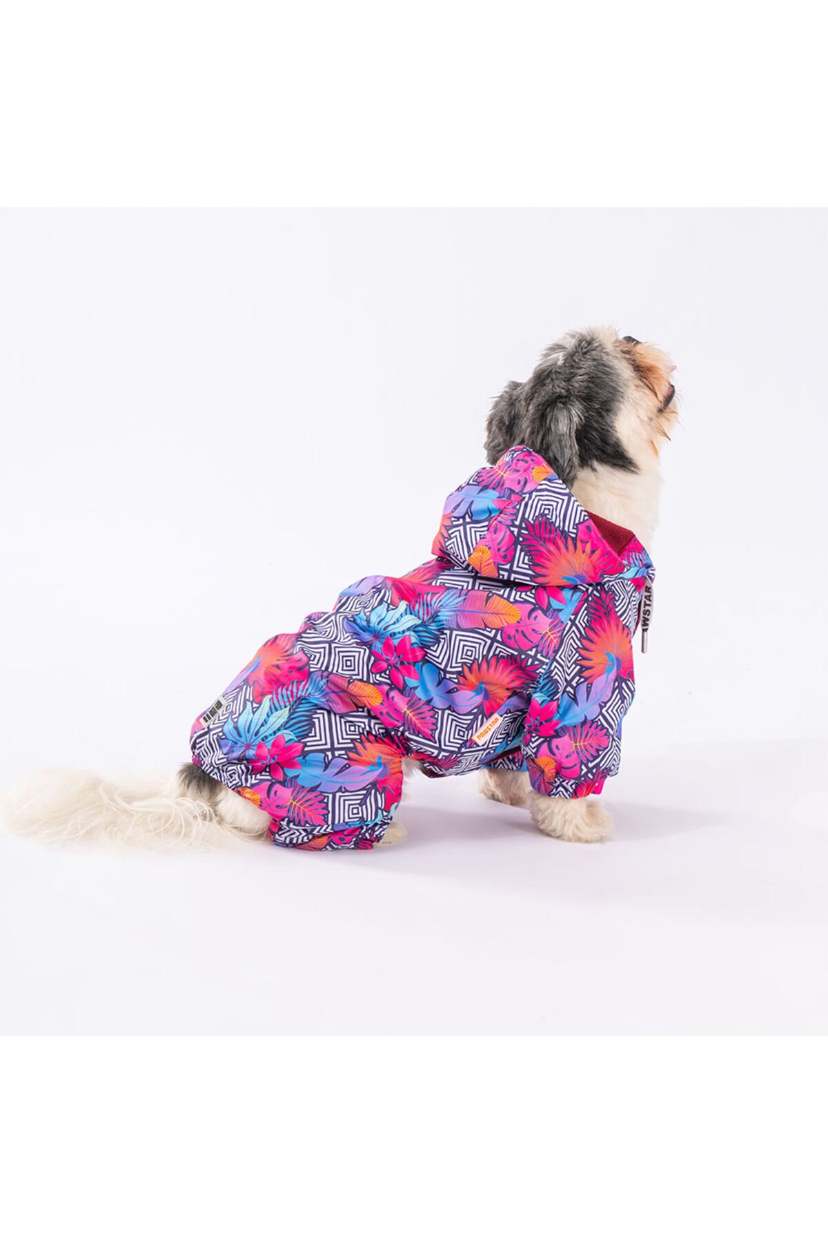 Palmatum Polarlı Köpek Tulum Yağmurluğu Köpek Yağmurluk Köpek Kıyafeti Köpek Elbisesi