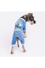 Mavi Sleeper Kedi Köpek Pijaması - Kedi Köpek Tulumu - Kedi Köpek Kıyafeti