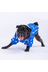 Mavi Stars Köpek Montu Köpek Yağmurluk Köpek Kıyafeti Köpek Elbisesi