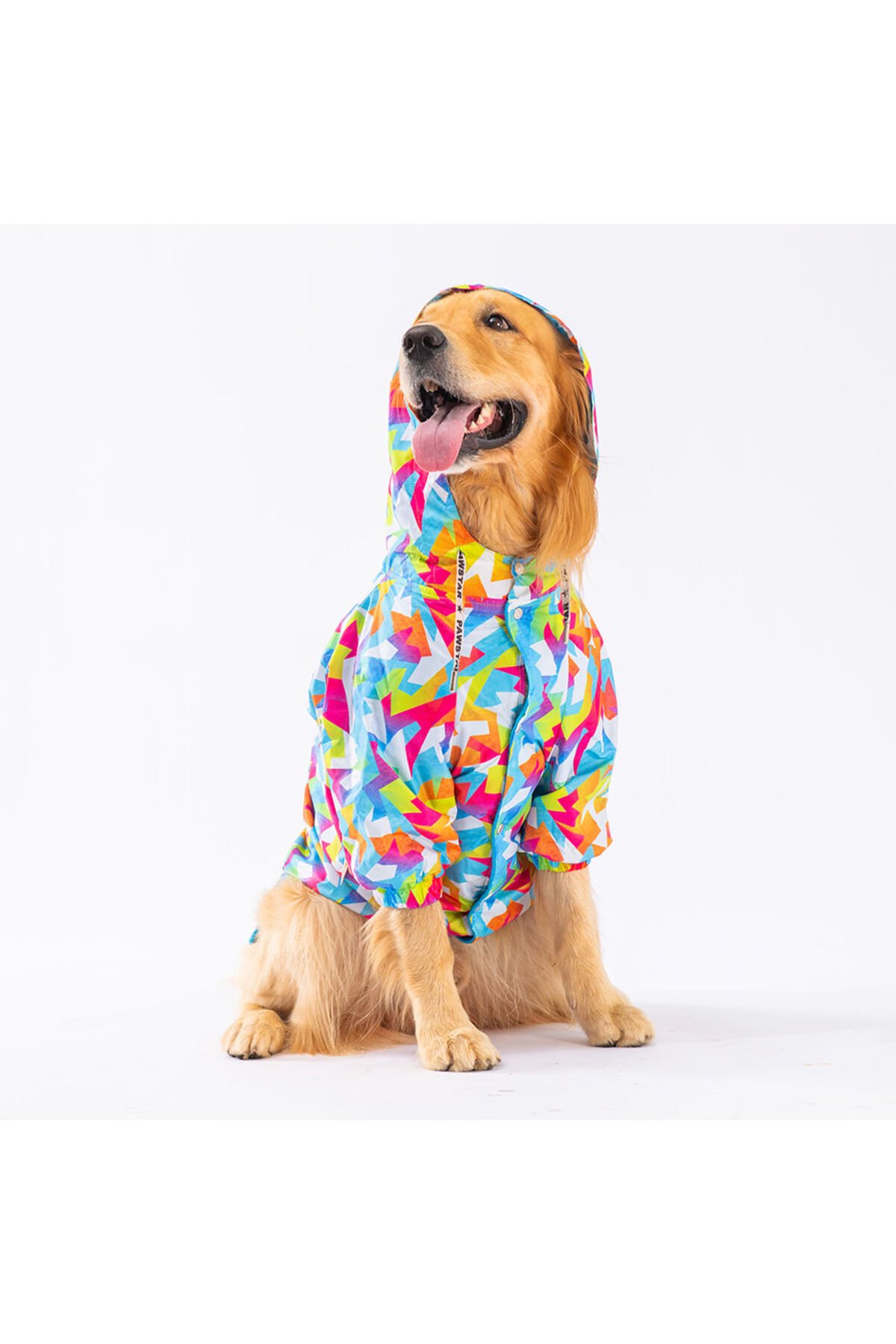 Mosaic Polarlı Orta ve Büyük Irk Köpek Montu Köpek Yağmurluk Köpek Elbisesi Köpek Kıyafeti