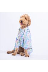 Flores Fileli Orta ve Büyük Irk Köpek Tulum Yağmurluğu Köpek Yağmurluk Köpek Elbisesi Köpek Kıyafeti