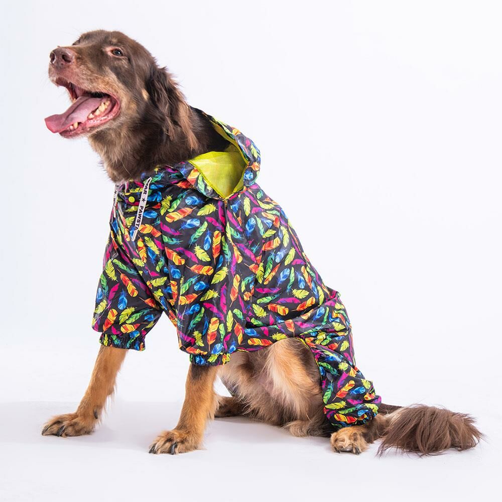 Plumis Fileli Orta ve Büyük Irk Köpek Tulum Yağmurluğu Köpek Yağmurluk Köpek Elbisesi Köpek Kıyafeti