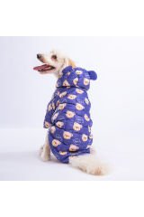 Mavi Teddy Puff Orta ve Büyük Irk Köpek Montu Köpek Yağmurluk Köpek Kıyafeti Köpek Elbisesi