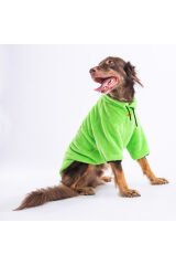 Yeşil Just Orta ve Büyük Irk Köpek Sweati Köpek Kıyafeti Köpek Elbisesi