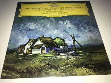 Liszt / Smetana - Berliner Philharmoniker, Herbert von Karajan ‎– Les Préludes · Ungarische Rhapsodie Nr. 2 / Vyšehrad · Die Moldau