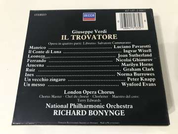 Verdi - Bonynge, Pavarotti, Sutherland, Horne, Wixell, Ghiaurov, National Philharmonic Orchestra – Il Trovatore 2 CD