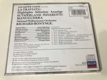 Verdi, Sutherland, Pavarotti, Manuguerra, National Philharmonic Orchestra, Bonynge – La Traviata (Highlights ∙ Sélection ∙ Auszüge)