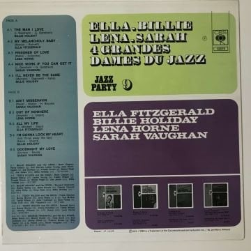 Ella Fitzgerald, Lena Horne, Billie Holiday, Teddy Wilson And His Orchestra, George Treadwell And His All Stars – Ella. Billie. Lena. Sarah. 4 Grandes Dames Du Jazz