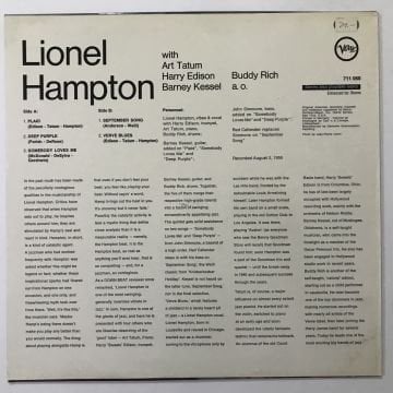 Lionel Hampton With Art Tatum / Harry Edison / Barney Kessel / Buddy Rich – Lionel Hampton