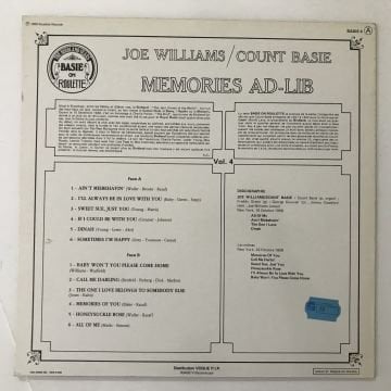 Joe Williams / Count Basie – Memories Ad-Lib