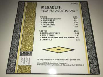 Megadeth ‎– Set The World On Fire