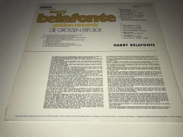 Harry Belafonte ‎– Die Grossen Erfolge - Golden Records