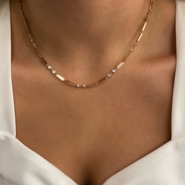 925 Ayar Gümüş İthal Choker Kolye Champ