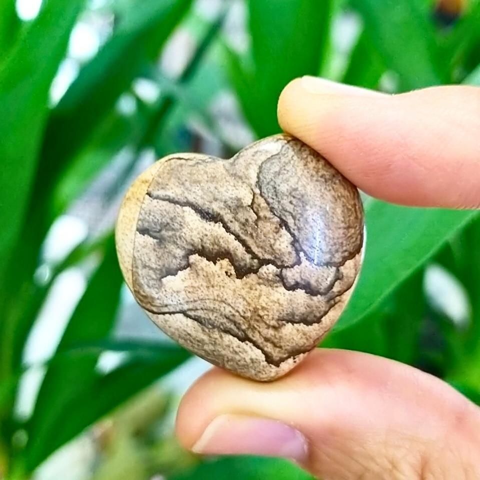 Picture Jasper Taşı Kalp Obje