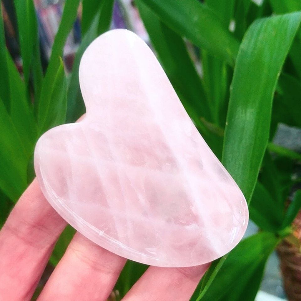 Pembe Kuvars Gua Sha Masaj Taşı