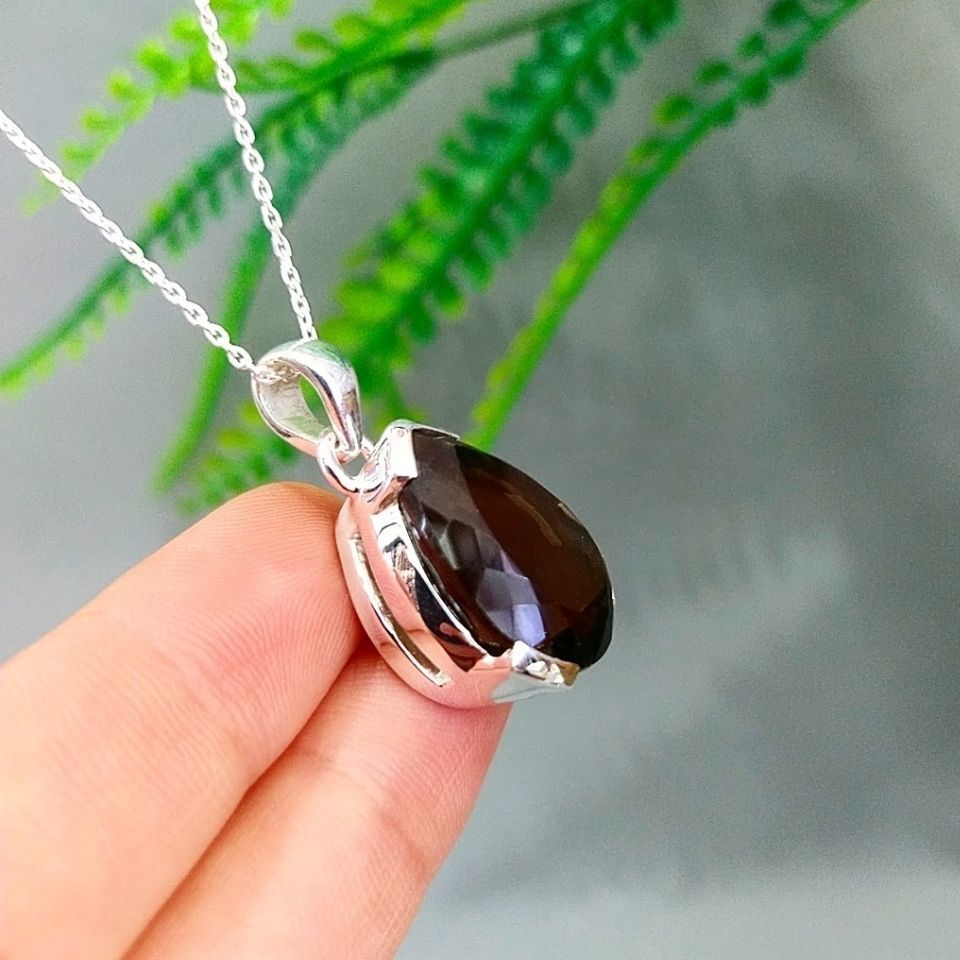 Smoky Topaz Özel Tasarım Kolye