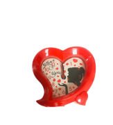 AMZ-Sevgiliye Hediye Kırmızı Kalp Masa Saati 9CM X 10CM,Sevgililer Günü