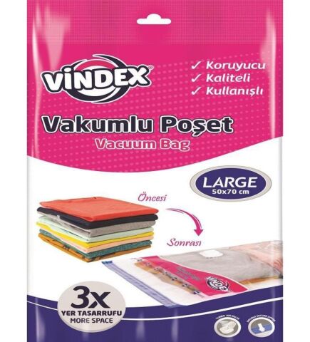 (*) Vindex Vakumlu Poşet Large 50*70