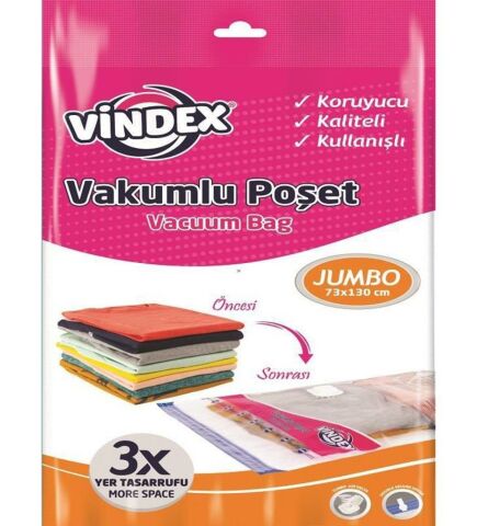 (*) Vindex Vakumlu Poşet Jumbo 73*130