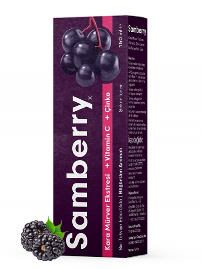Samberry Şurup 150 ml Kara Mürver Ekstresi + Vitamin C + Çinko