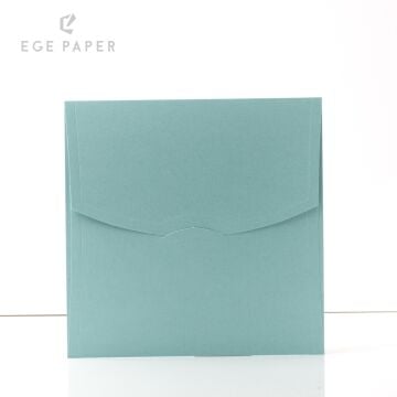 18X18CM - METALİK TURKUAZ  ZARF - 250GR - 50 ADET
